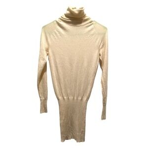 Aviu Women's Cashmere Silk Blend Turtleneck Beige 40